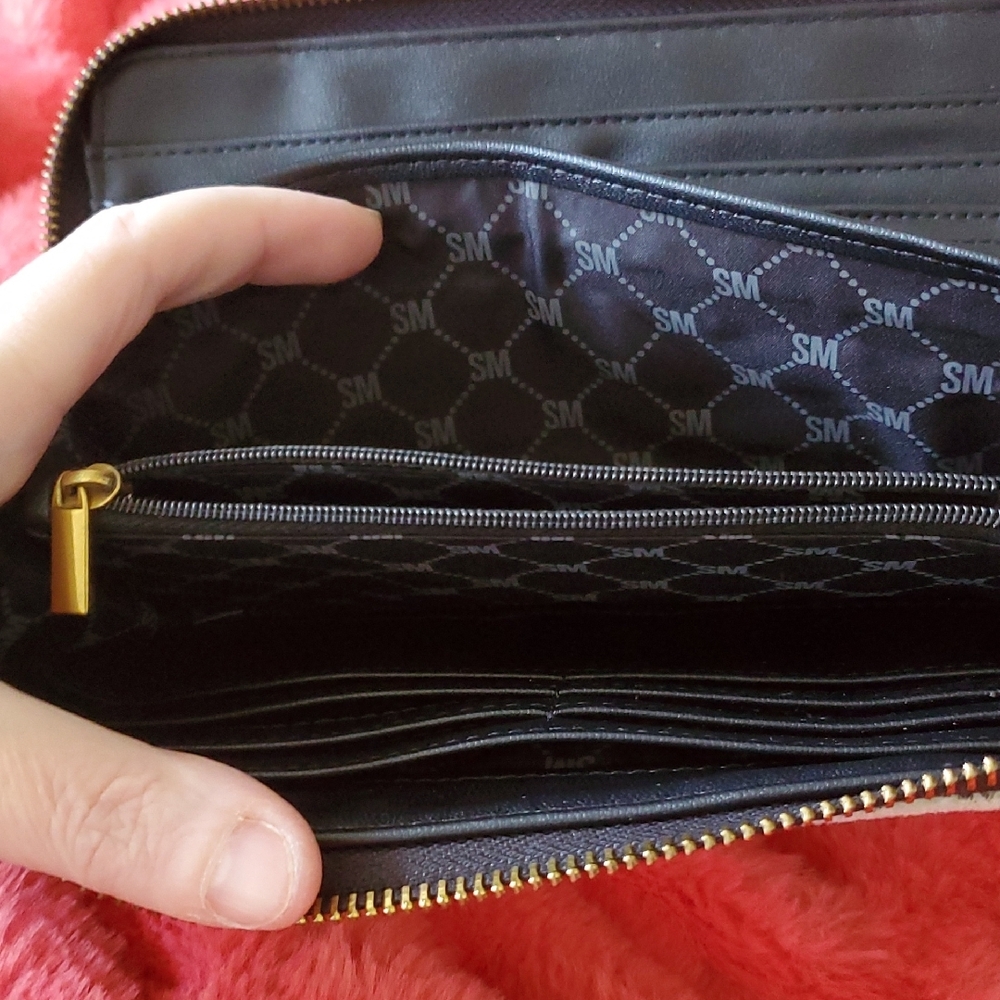 Steve Madden Snake Print Zip Around Wristlet Wallet - Picture 7 of 9